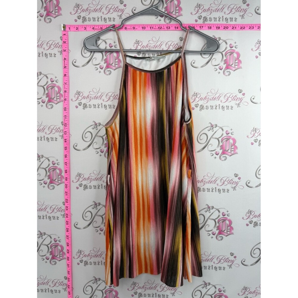 cleo mini dress ombré tank Striped Mini Dress in Orange, Pink, Black, Yellow